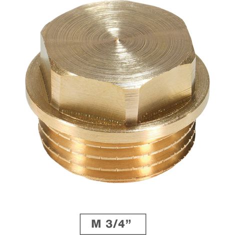 Bouchon laiton mâle 3/4" - 10 u boîte