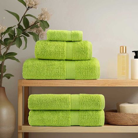 vidaXL Premium Sauna Towels SOLUND 4 pcs Apple Green 80x200 cm 600 gsm (1/5)
