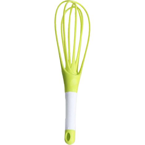 Fouet Ballon - Fouet Plat - 2 en 1 Pliable - Acier Recouvert Silicone - Pour Crème Fouettée et Pâtes à Crêpes - 1 Pièce (1/5)