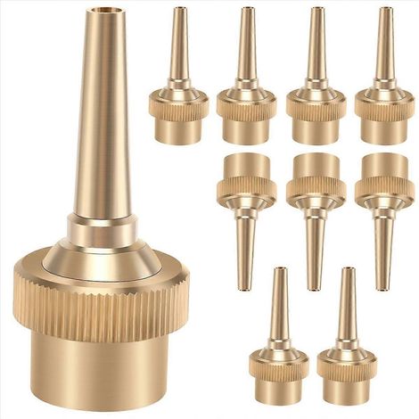 Set mit 10 dekorativen Messing-Wasserdüsen, DN15, 1/2 Zoll, für Gartenbrunnen (1/5)