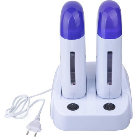 Épilation à la cire Chauffe Cire Roll on Epilation/Appareil Cartouches Cire épilation/Épilation pour beauté/Epilateur roll on(violet) (Double) (1/5)