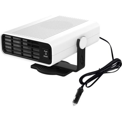 Autoheizung, 12 V 120 W Antibeschlagheizung Tragbare Autoheizung, 2-in-1-Autoheizung Schnelles Heizen und Kühlen, Mini-Autoheizung Weiß