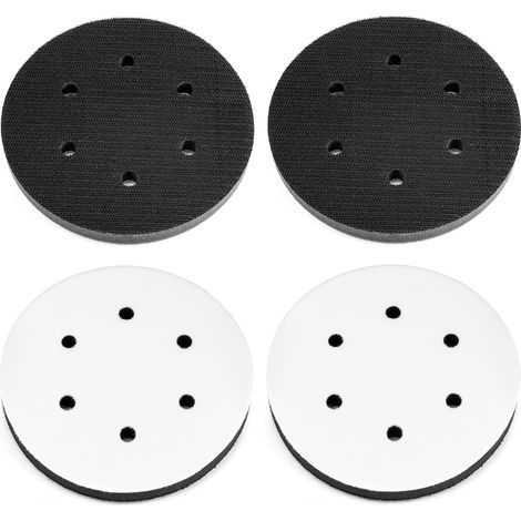 4PCS 125mm Tampon de Ponçage Souple, Tampon Interface en Éponge pour Disques de Ponçage (6 Trous) (1/5)
