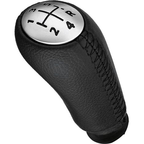 Pomo de palanca de cambios de 5 velocidades, pomo de palanca de cambios automático de 5 velocidades para coche, apto para Laguna Clio III Megane II-Crezuo