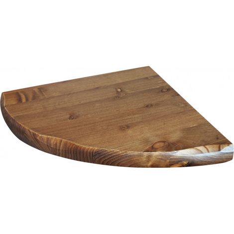 Étagère murale, étagère en bois, étagère d'angle, étagère murale, noyer, 25 x 25 x 2,4 cm - Saturno (1/3)