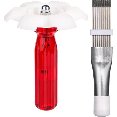 2 Pièces Peigne de Climatiseur, Peigne Condenseur Climatiseur, Peigne à Ailettes en Acier Inoxydable, Brosse de Nettoyage à Ailettes pour Nettoyer Le Radiateur, évaporateur (1/4)