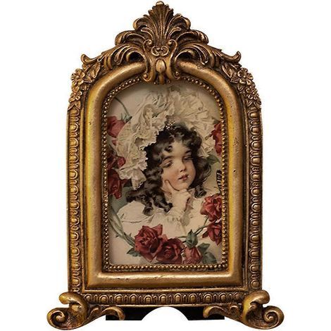 Cadre photo ancien, support de table, support mural, cadre photo de style européen-14.50X10.00X2.00CM (1/4)