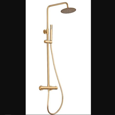 Columna de ducha EBRO dorado cepillado Ø 25cm (1/2)