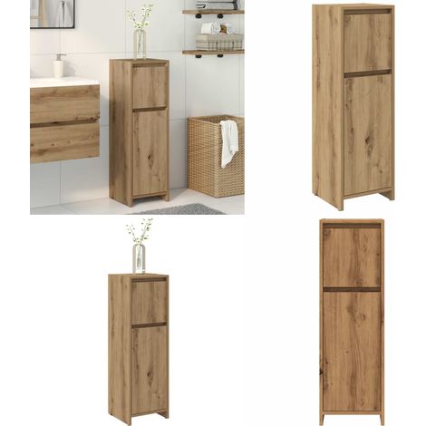 Armario de baño madera contrachapada roble artisan 30x30x95 cm - Armario de baño madera contrachapada - Armario de baño roble