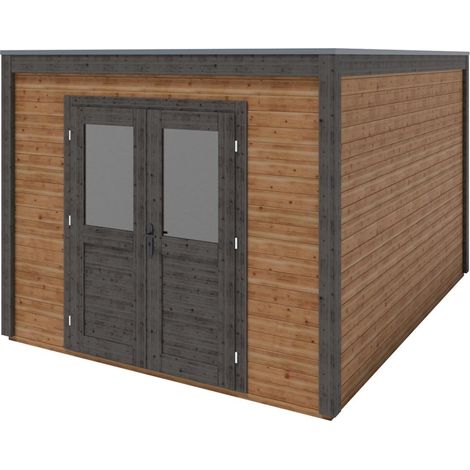 Casetta da giardino in legno Sora 3.09x4.09 m - 12.64 m2 - 28 mm - impregnata - 000477 (1/5)