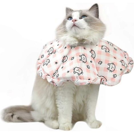 Collier de protection réglable pour chats, conçu pour la convalescence post-opératoire et les blessures, tour de cou ajustable de 12 à 25 cm, collier souple et confortable. (1/5)