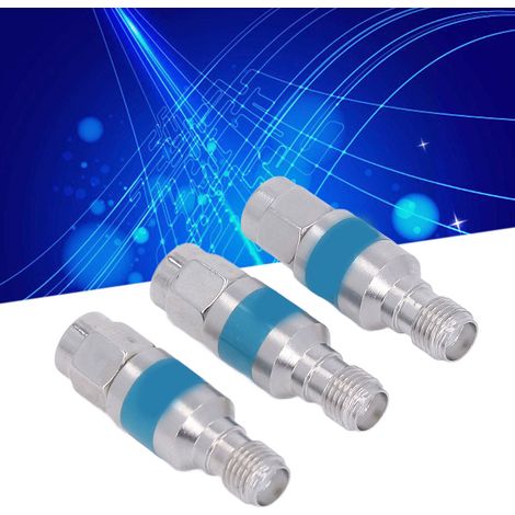 Koaxialblock aus Edelstahl mit SMA-Stecker und -Buchse für HF-Gleichstrom, feste Dämpfung von 1 bis 2 dB, 3 Stück zu verkaufen. (1/5)