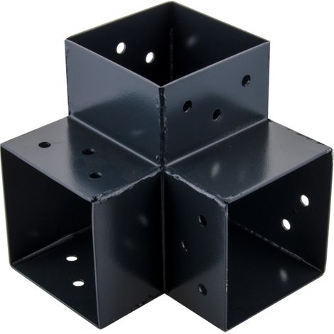 3D 90° Winkelverbinder für Holzpfosten, H.9 x T.9 cm Suki