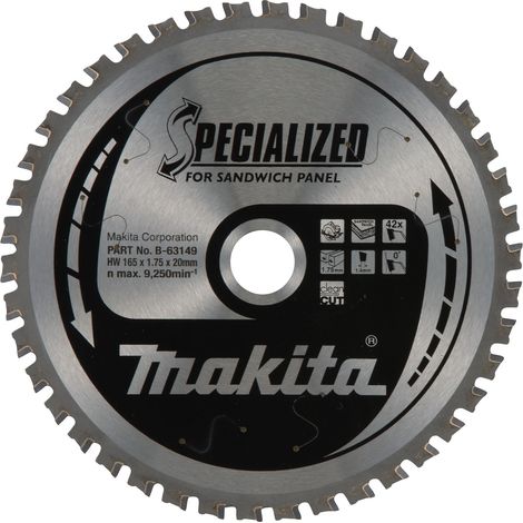 MAKITA B-63149 Specialized for sandwich 165mm x 20mm x 42T