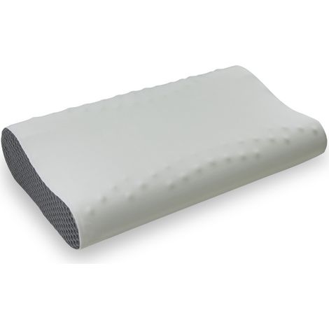 Oreiller cervical ergonomique en mousse à mémoire de forme – Lavable – Oreiller pour un sommeil profond 61 x 35 x 13 cm (1/5)