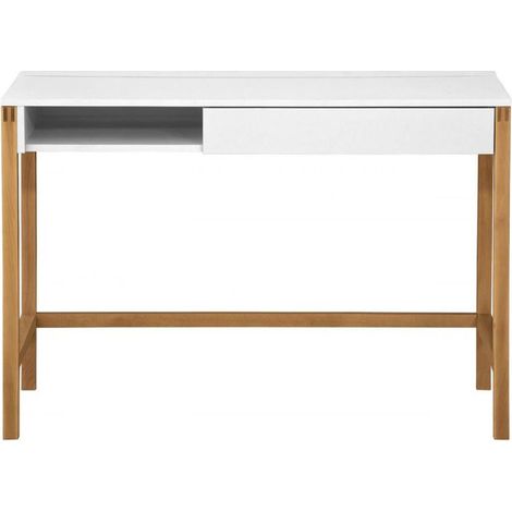 Bureau Design "Northgate" 112cm Chêne & Blanc (1/5)