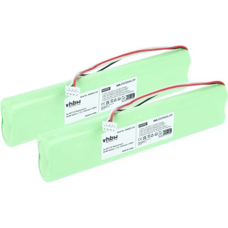 vhbw 2x batería reemplaza Fluke BP1735 para multímetro, medidor (2500 mAh, 7,2 V, NiMH)