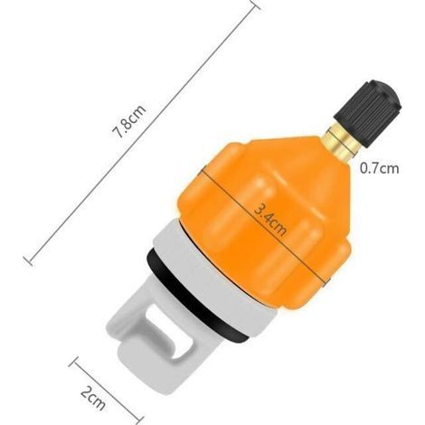 Adaptateur de valve noir, adaptateur de pompe à kayak, embout de gonflage, compresseur (1/4)