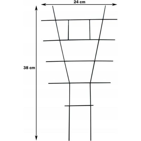 Support échelle pour plantes en pot 38 x 24 cm, fil d'acier vert