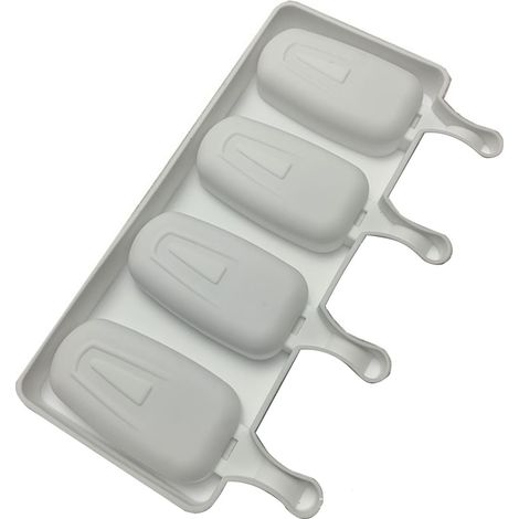 Eiscremeform-Set, ovale 4-fach-Puddingeisform, DIY-Eis am Stiel-Form-Set, kleine puddingförmige Eiscremeformen (1/5)