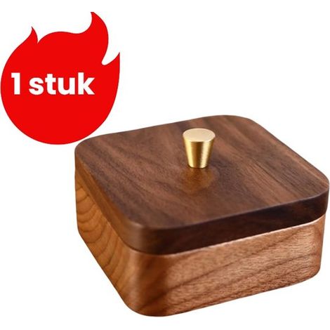 boîte en bois massif pour fil dentaire - boîte de rangement pour cure-dents - boîte de rangement pour bijoux - boîte de rangement pour fil dentaire avec couvercle (1/5)