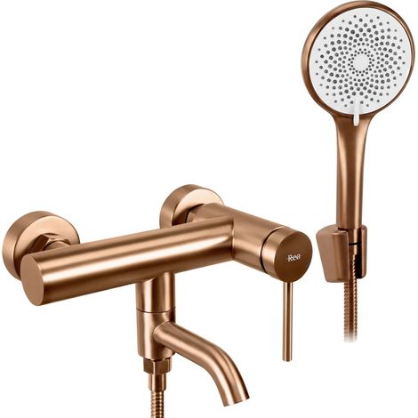 Rubinetto Per Vasca Da Bagno Rea Clif Brush Copper (1/5)