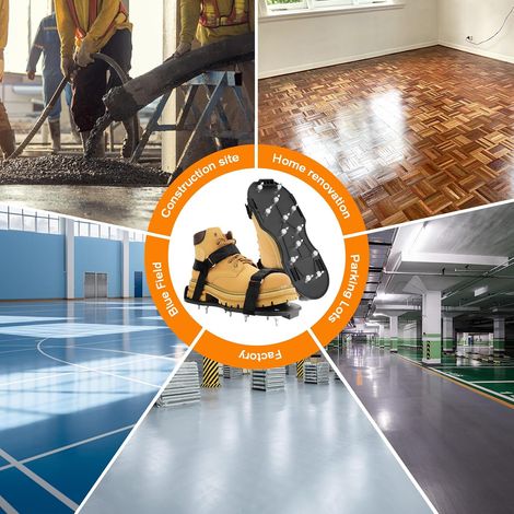 Komplett montierte Spikeschuhe für Epoxidharzböden – 3/4" kurze Spikes für Spritzbeton – Spikeschuhe für Epoxidharzböden, Installationswerkzeug – 3/4" (1/5)