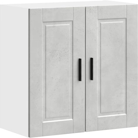 Armario de pared de cocina optimizado de 60 x 31 x 60 cm gran capacidad de almacenamiento diseño moderno en madera de ingeniería gris hormigón 020050366 (1/5)