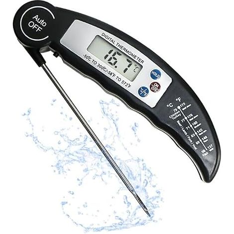 Thermometre Cuisine, Thermomètre à viande, Thermometre Cuisson Lecture Instantanée, Rétroéclairage LCD (1/5)