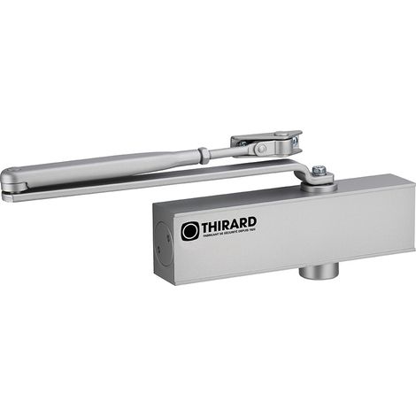 Chiudiporta spingiporta automatico idraulico, forza da 2 a 4, portata 40 - 80kg, reversibile, argento - THIRARD