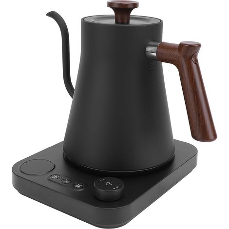 Bouilloire électrique à col de cygne 1200 W en acier inoxydable 304, contrôle précis de la température, cafetière à filtre, écran LCD, minuterie, noire, prise américaine 110 V (1/5)
