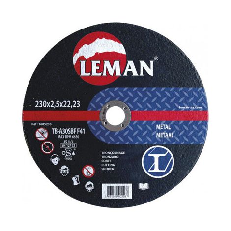 Disque à tronçonner professionnel en acier 115x2,5x22mm 1602115 leman (1/2)
