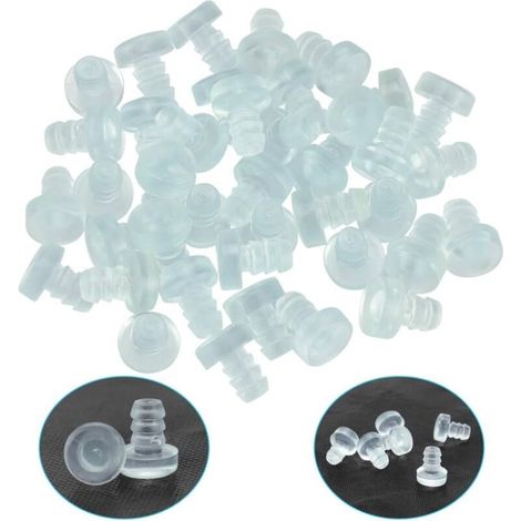 [NEVER USED] 40 PCS Silicone Wall Mounted Door Stopper Glass Table Bumpers with Rod Clear Rubber Door Buffer for Anti-Collision and Noise Reduction of Furniture Drawer Cabinet Door (1/4)