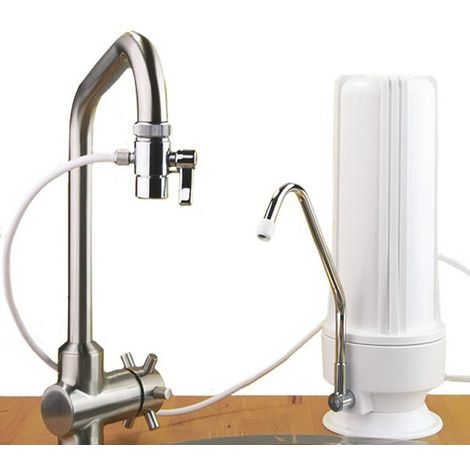 Filtre sous évier ECO avec cartouche AM – Élimine plomb, cuivre, pesticides – Débit 2L/min – Robinet col de cygne chromé – Hydropure