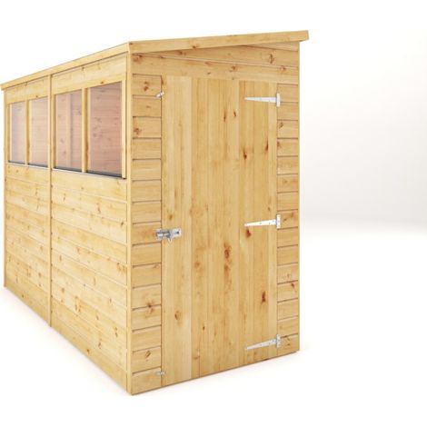 8 x 4 Feet Modular Shiplap Pent - Wood - L252 x W127.9 x H203.3 cm