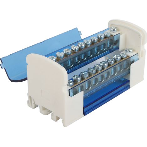 Boîtier de distribution terminal monophasé à 2 étages sur rail DIN avec enveloppe transparente étanche à la poussière 211