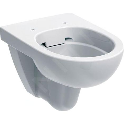 Geberit – Cuvette WC suspendu Rimfree 530x355 mm – Céramique sanitaire blanche – Chasse d’eau 6l/4l – Installation suspendue