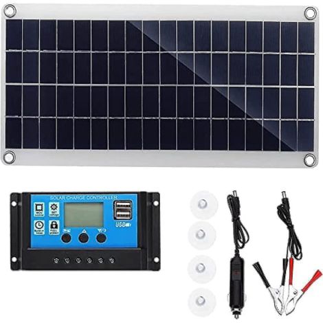 300-W-12-V-Solarpanel-Kit mit Batterieladegerät für 300-W-12-V-Inselanlagen mit 10-A-60-A-Regler – 11