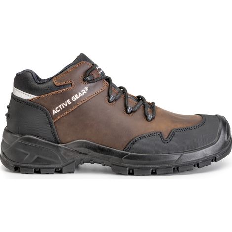 Scarpe antinfortunistiche basse leggere senza metallo ACTIVE GEAR A-FORCE Low S3 SRC Marrone 46 (1/3)