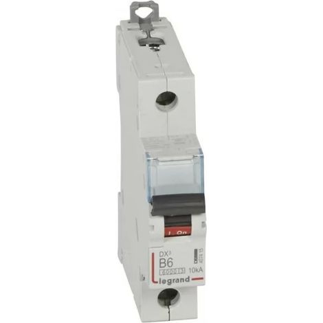 Legrand 407415 Interruttore automatico dx≥ 6000 - vite/vite - 1P 6A 10kA curva B 230/400V - partenza protettiva