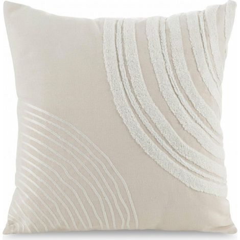Funda de almohada Boho Ally de 45x45 cm, color beige. (1/2)