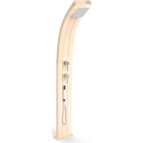 Doccia Solare da Esterno Giardino 40L Miscelatore e Doccetta Mobile Arkema Dada Champagne Bronze