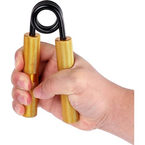 Hand Gripper - 300 Lbs Resistance - Aluminum Knurled Handles - Steel Spring - Grip Strength Trainer - Set of 1 (1/5)