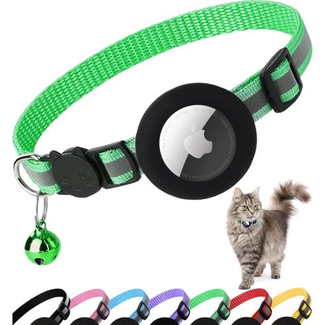 Collier Chat Airtag Anti-étranglement (Vert) (1/5)