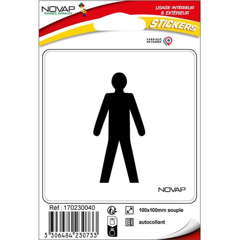 Plaque adhésive ''Homme'' 10x10cm - NOVAP - 4230733