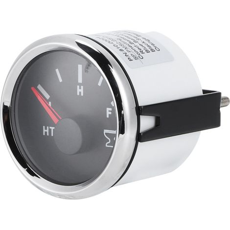 Jauge de niveau de réservoir d'eaux usées marines/VR HTG 52 mm/2 pouces, 0-190 ohms, 9-32 volts, lunette argentée, cadran noir. (1/5)