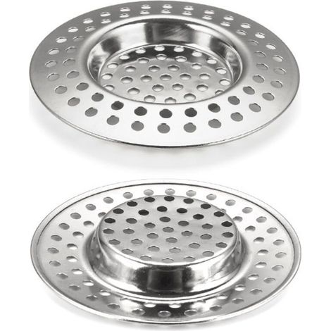 2 Pièces Filtre évier, Acier inoxydable, Diamètre 75 mm, Maille dense, Cuisine Salle de bain (1/4)