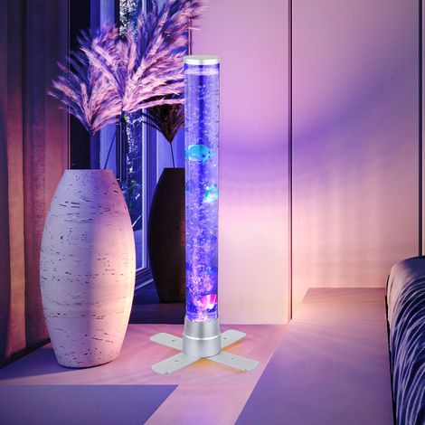 Globo – Colonne à bulles LED RGB 61 cm – Fontaine décorative avec poissons et boules – Pour salon et salle – 24,6x24,6 cm (1/5)