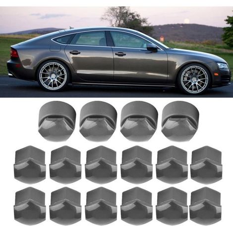 20PCS 17MM Hex Plastique écrou cache boulon de roue gris Pr Audi HB046 (1/4)