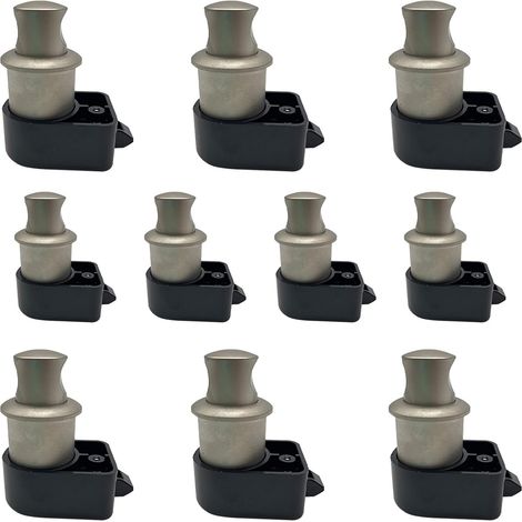 Lot de 10 verrous porte à poussoir sans clé, loquet bouton, poussoir (1/5)